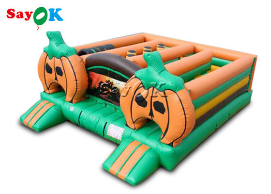 Tema comercial Halloween Maze Obstacle Course Inflatable Games inflable de la calabaza para los niños