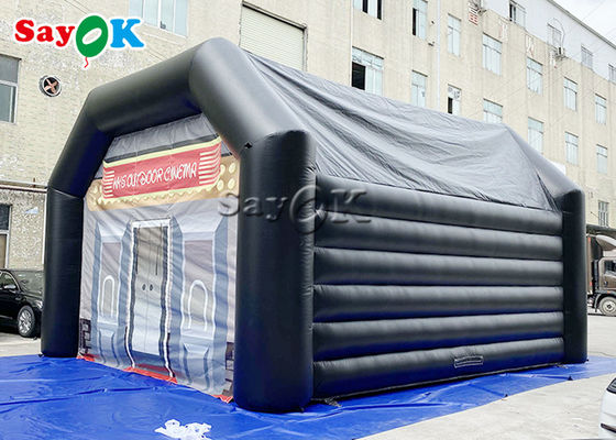 Tienda inflable al aire libre personalizada Negro 0.4mm PVC Tienda de cúpula inflable para eventos