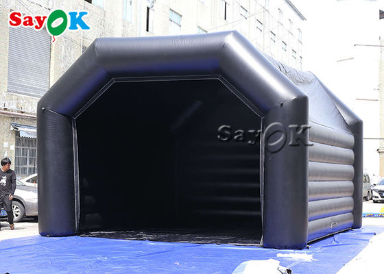 Tienda inflable al aire libre personalizada Negro 0.4mm PVC Tienda de cúpula inflable para eventos