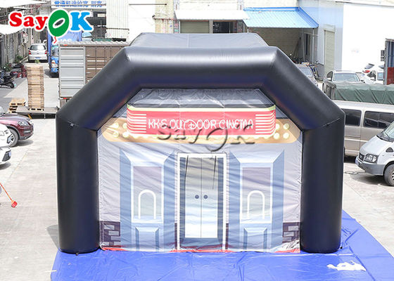 Tienda inflable al aire libre personalizada Negro 0.4mm PVC Tienda de cúpula inflable para eventos
