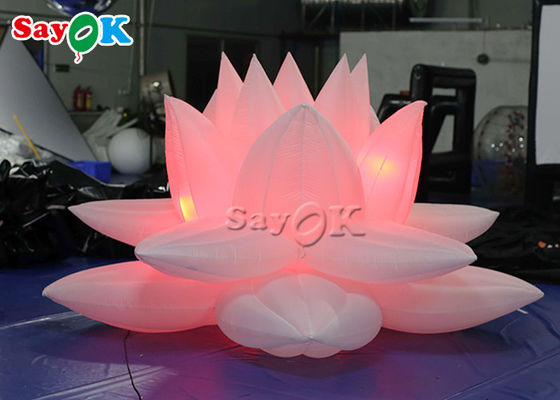 Decoración 3M Lotus Flower Model With Led inflable del partido