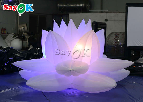 Decoración 3M Lotus Flower Model With Led inflable del partido