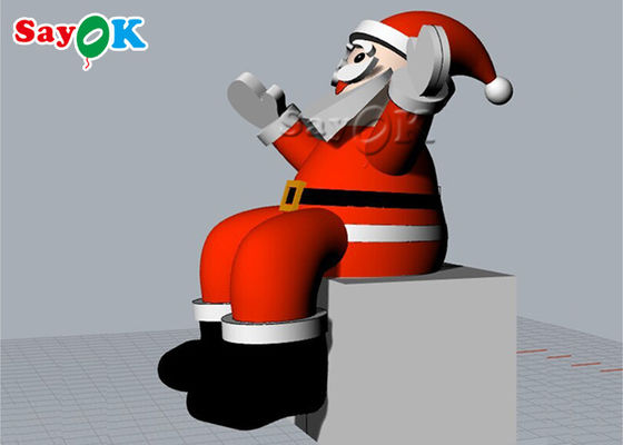 la Navidad inflable de las decoraciones del día de fiesta de los 2m que sienta Papá Noel