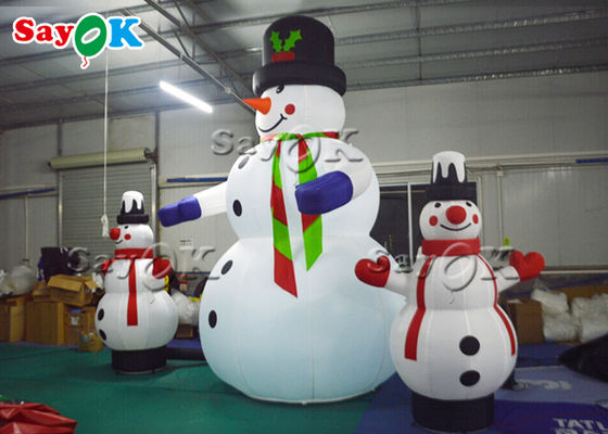 Muñeco de nieve inflable de la Navidad de las luces LED para la decoración de la yarda