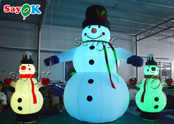 Muñeco de nieve inflable de la Navidad de las luces LED para la decoración de la yarda