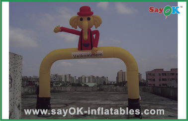 Bailarín inflable de Elephant Style Sky del bailarín del aire de la publicidad amarilla del hombre del baile del aire