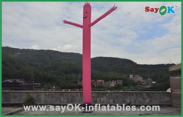 Un ventilador Legged 750w de Pink Mini Inflatable Air Dancer With del bailarín del aire para la publicidad