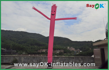 Un ventilador Legged 750w de Pink Mini Inflatable Air Dancer With del bailarín del aire para la publicidad