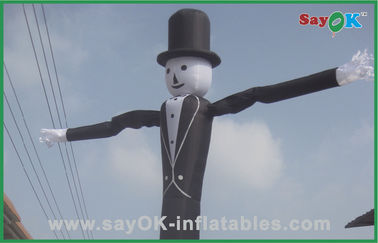 Hombre disquete inflable Hombre inflable Bailarines de aire Rip Stop Material de nylon 6m con sombrero