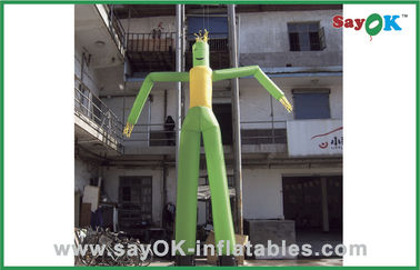 Hombre raro inflable de baile del tubo de Guy Green Dancing Man Balloon del aire para el anuncio