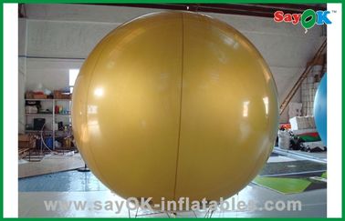 Globo inflable del helio del color oro para la altura al aire libre del acontecimiento los 6m de la demostración
