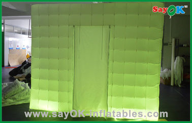 Cabina llevada inflable portátil por encargo de la foto de la tienda inflable del partido en el paño de Oxford, verde/púrpura