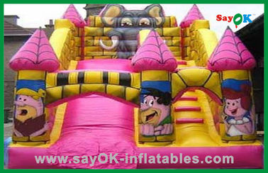 Despedida inflable del trampolín durable del ventilador/diapositiva inflable