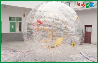 Bola clasificada humana del hámster de los juegos al aire libre de la burbuja inflable gigante del PVC para el parque de atracciones los 3.6x2.2m