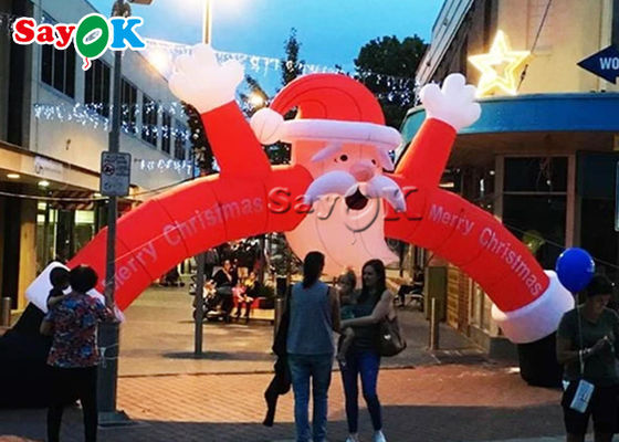 Arcada inflable de la Navidad que hace publicidad de la Navidad Santa Arch For Shop Decoration inflable