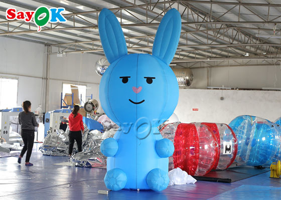Personajes de dibujos animados inflables Jumbo Explotar Conejo Azul