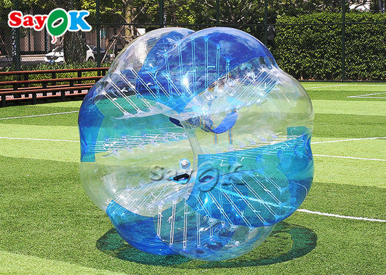 El deporte adulto del tamaño del partido de fútbol inflable juega la bola de parachoques inflable transparente de TPU