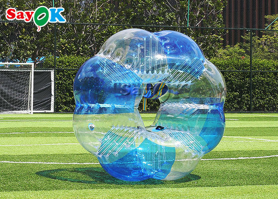 El deporte adulto del tamaño del partido de fútbol inflable juega la bola de parachoques inflable transparente de TPU