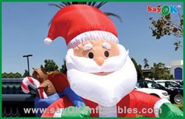 Paño inflable de Papá Noel Oxford de las decoraciones del día de fiesta de la Navidad de encargo