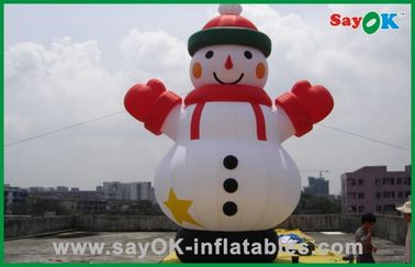 Altura inflable de la decoración los 5m de la Navidad del muñeco de nieve de Papá Noel de la Navidad