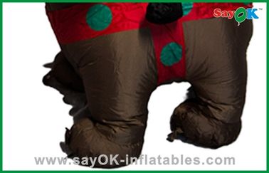Decoración inflable de la Navidad de la Navidad del padre lindo de Papá Noel que monta un oso negro