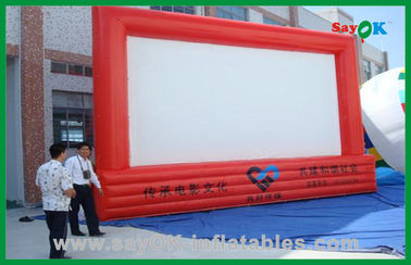 Pantalla de cine inflable comercial de la prenda impermeable de la pantalla del aire, cine inflable al aire libre