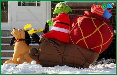 Decoración inflable promocional de la Navidad con un perro, un paño de Oxford o Un PVC