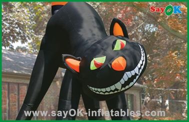 LED que enciende el gato inflable divertido de Halloween de las decoraciones inflables del día de fiesta