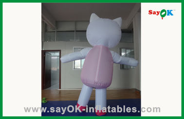 Personajes de dibujos animados inflables de la decoración del gato de encargo del rosa para el partido