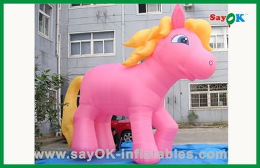 Personajes de dibujos animados inflables del caballo inflable rosado para hacer publicidad