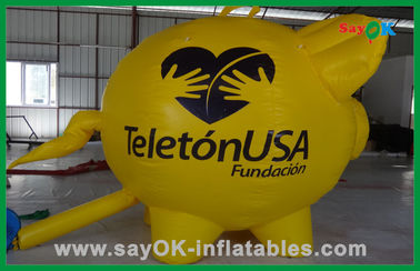 Gran publicidad de color amarillo inflable Personajes de dibujos animados inflables Mascota comercial inflable