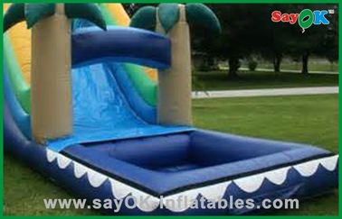 Parque acuático comercial Deslizador de salpicadero inflable con impresión completa Deslizador inflable y deslizador con piscina