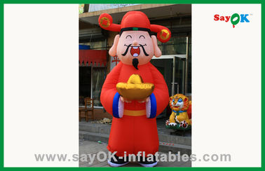 Personajes de dibujos animados inflables rojos promocionales/mascota para la decoración