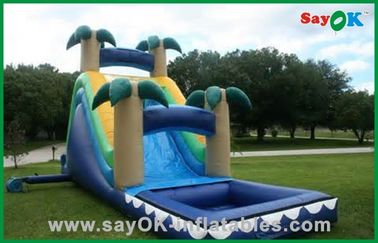 Castillo de salto con tobogán comercial de salpicador inflable Slide de piscina inflable personalizado
