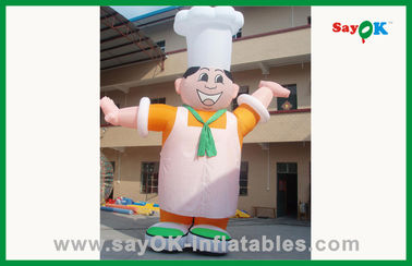 Personaje de dibujos animados inflable del cocinero inflable móvil al aire libre de encargo para hacer publicidad