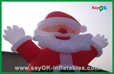 Decoraciones para fiestas inflables Personalizado Papá Noel inflables rojo con pan inflables Personaje de dibujos animados