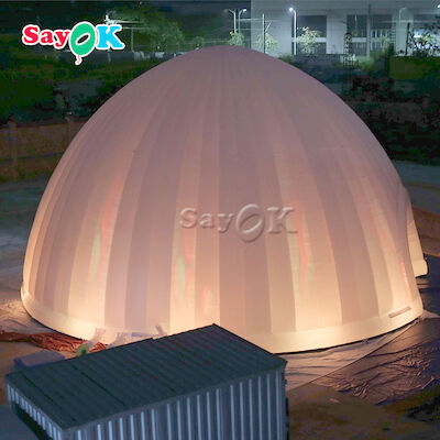 Tienda inflable del aire de la tienda de la luz inflable al aire libre de la bóveda 15x7.5mH LED para acampar