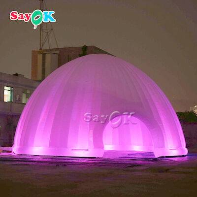 Tienda inflable del aire de la tienda de la luz inflable al aire libre de la bóveda 15x7.5mH LED para acampar