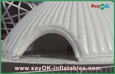 Comerciante Blanco Portátil LED Disco Iluminación Inflables Igloo tienda de campaña Club nocturno móvil tienda de campaña Club nocturno inflables