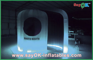 Cabina portátil de la foto que imprime a Logo Inflatable Photo Booth LED que se enciende para escardar/partido