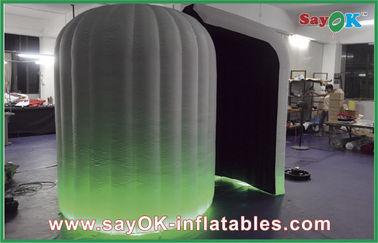 Cabina inflable verde de la foto de las decoraciones de la cabina de la foto con la luz del LED para la publicidad de Commercail