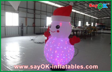 Muñeco de nieve inflable de la decoración inflable de la iluminación de la Navidad con el regulador