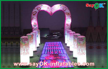 Casarse tamaño modificado para requisitos particulares iluminación inflable llevado del brillo de la decoración del arco