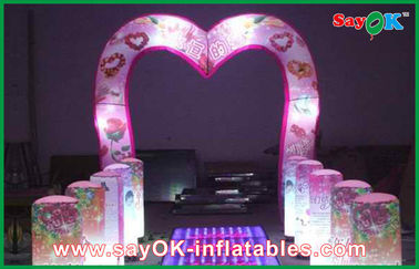Casarse tamaño modificado para requisitos particulares iluminación inflable llevado del brillo de la decoración del arco