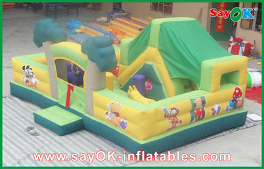 Castillo animoso inflable modificado para requisitos particulares de la seguridad/entretenimiento de los niños de la ciudad de la diversión
