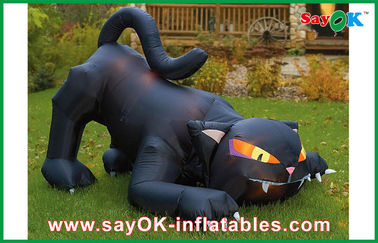 Gato negro inflable modificado para requisitos particulares de Airblown de las decoraciones inflables del día de fiesta