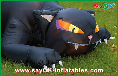 Gato negro inflable modificado para requisitos particulares de Airblown de las decoraciones inflables del día de fiesta