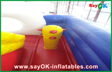 Moonwalk Bounce House lindo colorido PVC material inflable Bounce Fun City para niños aprobado por SGS
