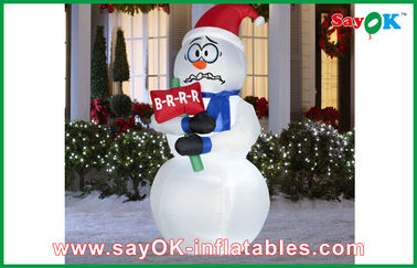 Muñeco de nieve inflable del día de fiesta de la Navidad gigante inflable de las decoraciones