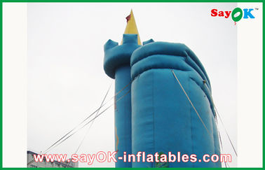 Casa de rebote para niños pequeños personalizada Casa de rebote inflada de PVC azul / tobogán inflable